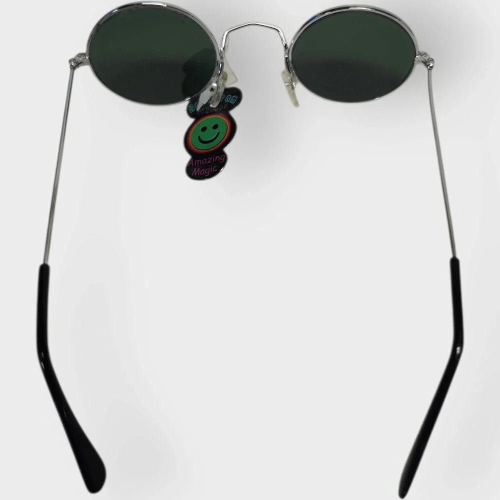 NEW‎ 90s ROUND CRAZY EYES Hologram Sunglasses, Unworn Original Vintage Glasses